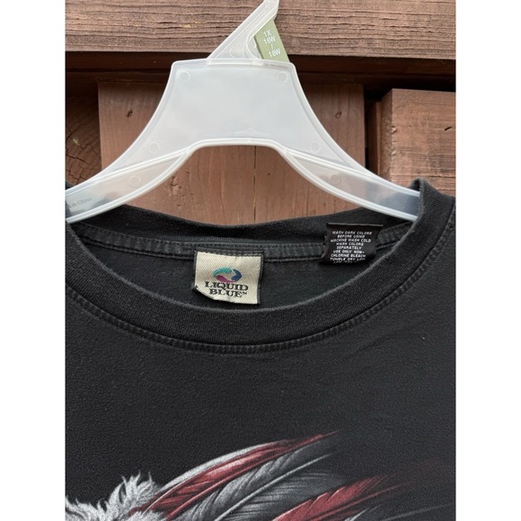 Men's T-shirt LIQUID BLUE Skull Indian Native American Chief Warrior 4XL - Picture 2 of 6